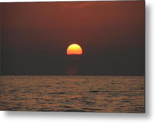 Sunset Metal Print featuring the photograph Sunset over Lake Erie by Valerie Collins