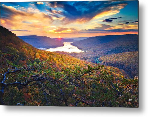 Mullins Cove Metal Print featuring the photograph Sunset Over Mullins Cove by Steven Llorca