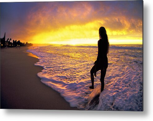 Golden Metal Print featuring the photograph Sunset Overspill by Sean Davey