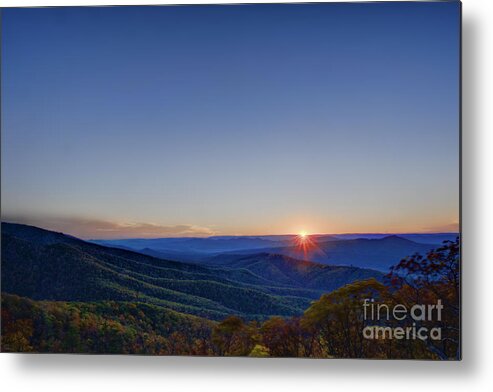 Sunset Metal Print featuring the photograph Sunset Romney West Virginia mountains by Dan Friend