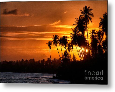 Sunset Metal Print featuring the photograph Sunset Salinas Puerto Rico by Charlie Roman