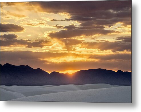 Tranquility Metal Print featuring the photograph Sunset Sky Over San Andreas Mountains by Don Smith