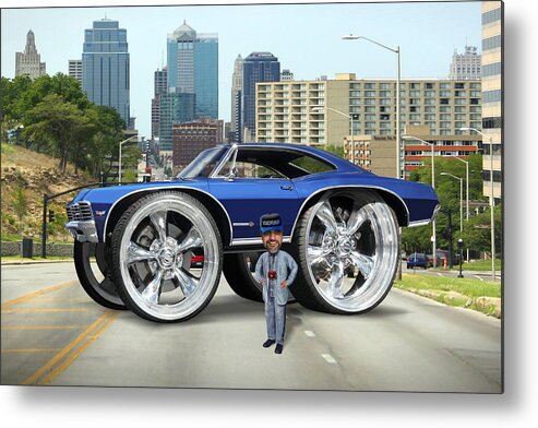 67 Chevy Impala Metal Print featuring the photograph Super Duper Big Wheels by Mike McGlothlen