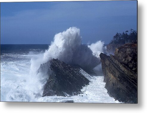 Waves Metal Print featuring the photograph Surf's Up by Ginny Barklow
