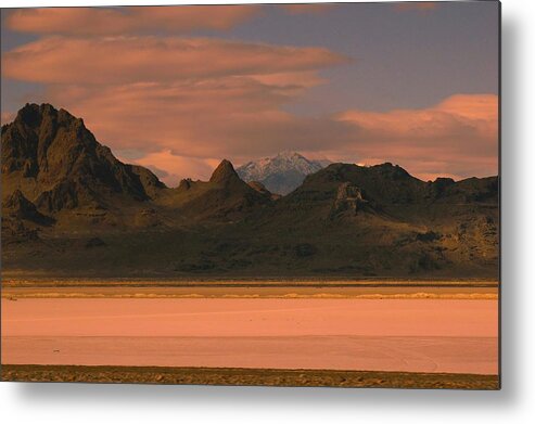 Diane Strain Metal Print featuring the painting Surreal Mountains in Utah #4 by Diane Strain