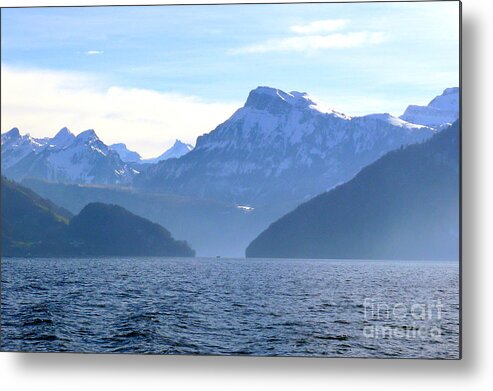 Panoramic Metal Print featuring the photograph Swiss Alps by Amanda Mohler