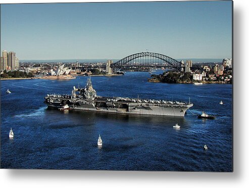 Ship Metal Print featuring the photograph Sydney Harbor by John Swartz