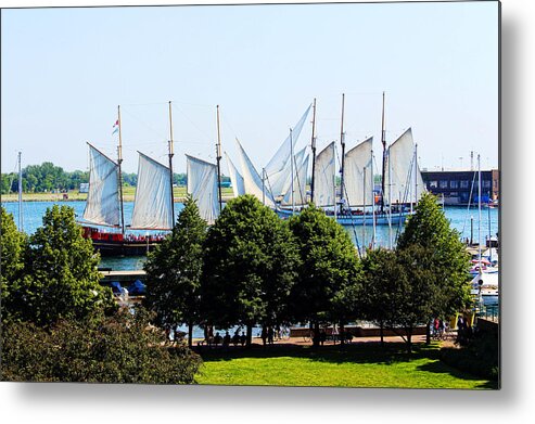 Ships Metal Print featuring the photograph Tall Ships Passing by Nicky Jameson