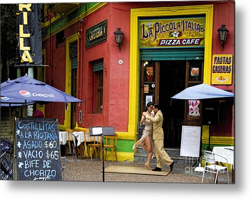 Buenos Aires Metal Print featuring the photograph Tango Dancing in La Boca by David Smith