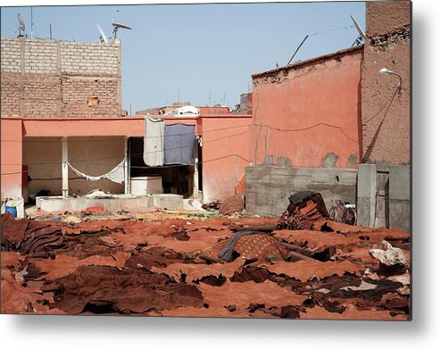 Hide Metal Print featuring the photograph Tannery by Jon Wilson