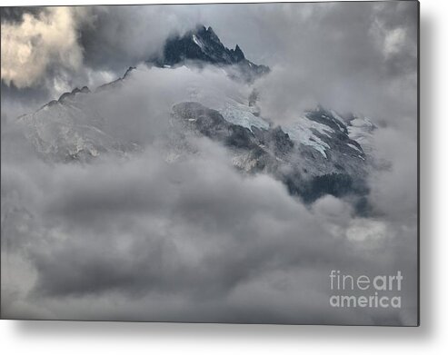 Tantalus Metal Print featuring the photograph Tantalus Peaks Through The Clouds by Adam Jewell