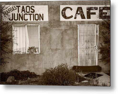 Steven Bateson Metal Print featuring the photograph Taos Junction Cafe by Steven Bateson