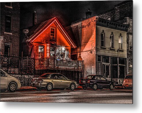 Tattoo Metal Print featuring the photograph Tattoo Parlor by Ray Congrove