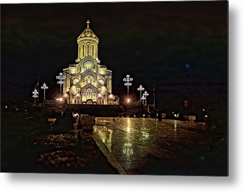 Armenia Metal Print featuring the photograph Tbilisi church by Gouzel -