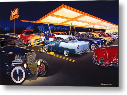 Bruce Kaiser Metal Print featuring the photograph Teds Drive-In by MGL Meiklejohn Graphics Licensing