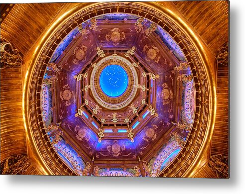 China Metal Print featuring the photograph Temple Ceiling by Bill Hamilton