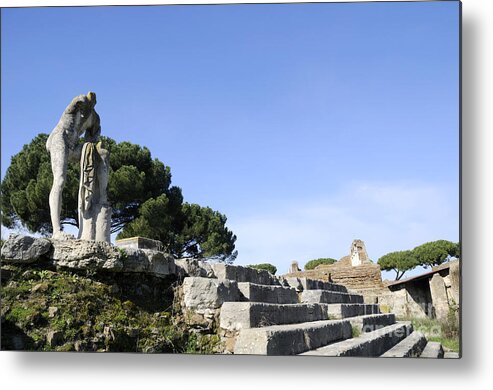 Italy Metal Print featuring the photograph Temple of Hercules in Ostia by Brenda Kean