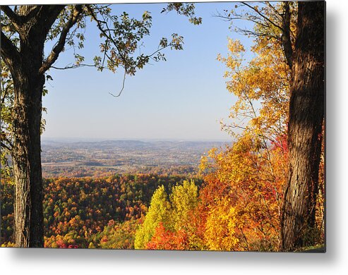 Foothills Parkway West Metal Print featuring the photograph Tennessee Valley from Foothills Parkway West in Autumn by Darrell Young