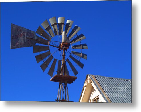 Windmill Metal Print featuring the photograph The Aermotor in Folsom New Mexico by JD Smith