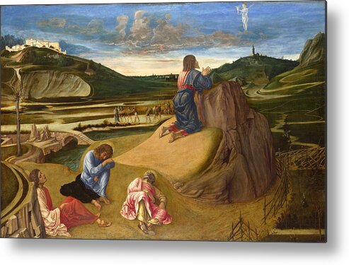 Giovanni Bellini Metal Print featuring the painting The Agony in the Garden by Giovanni Bellini
