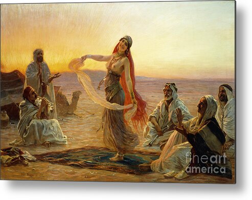 African Metal Print featuring the painting The Bedouin Dancer by Otto Pilny by Otto Pilny