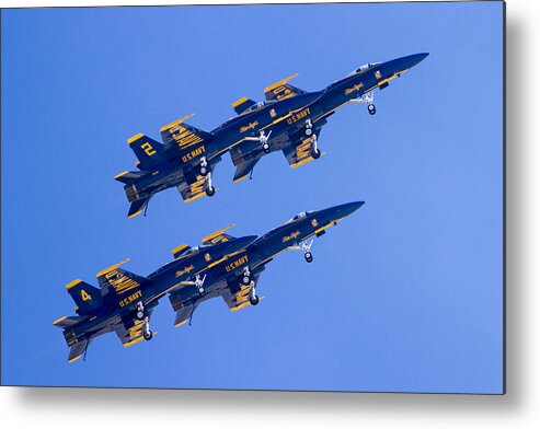 Aviation Metal Print featuring the photograph The Blue Angels In Action 3 by Jim Moss