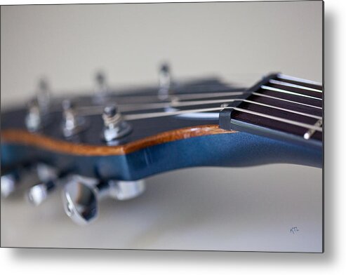Guitar Metal Print featuring the photograph The Blue One by Karol Livote
