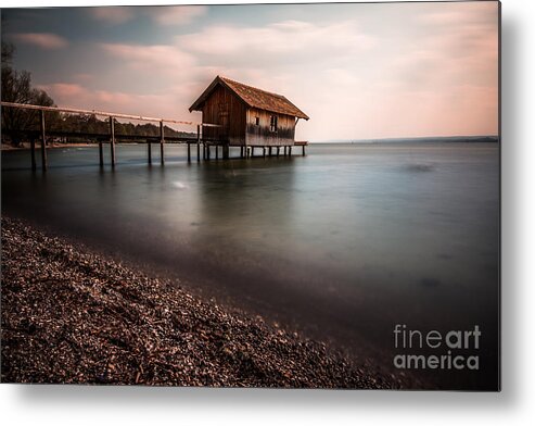 Ammersee Metal Print featuring the photograph The boats house by Hannes Cmarits