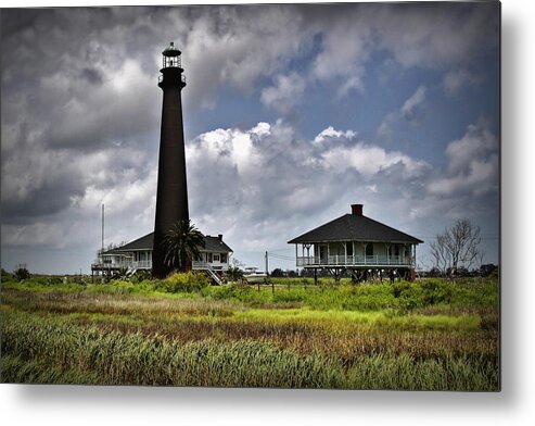 Lighthouse Metal Print featuring the digital art The Bolivar Lighthouse by Linda Unger