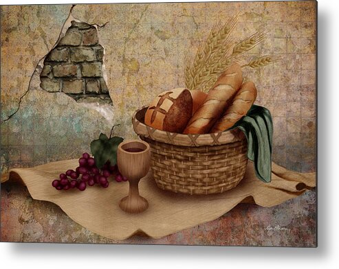 Jesus Metal Print featuring the digital art The Bread of Life by April Moen