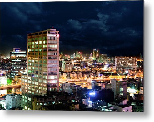 Ho Chi Minh City Metal Print featuring the photograph The Buildings And Houses In Saigon By by Photos By Andy Le