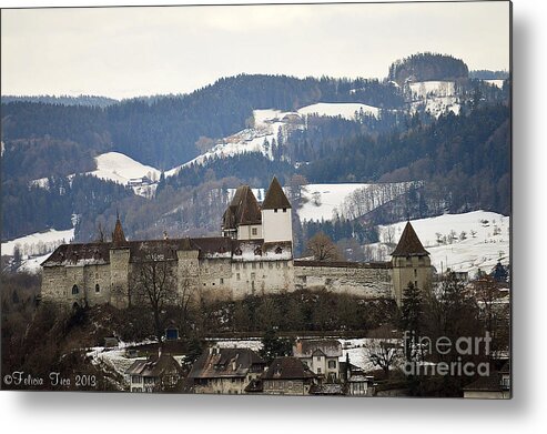 Fortress Metal Print featuring the photograph The Castle in winter look by Felicia Tica