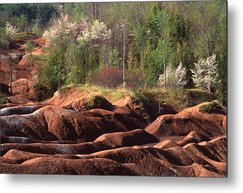Queenston Shale Metal Print featuring the photograph The Cheltenham Badlands by Gary Hall