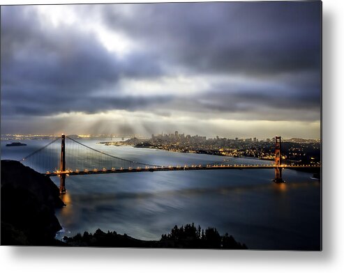 Clouds Metal Print featuring the photograph The City by Don Hoekwater Photography