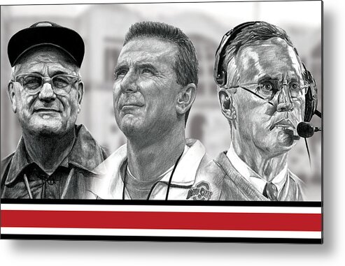 Ohio State Buckeyes Metal Print featuring the digital art The Coaches by Bobby Shaw