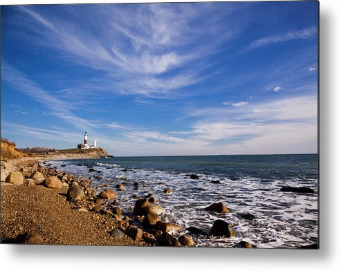 Headland Metal Print featuring the photograph The Coastline At Montauk Point In Long by Alex Potemkin