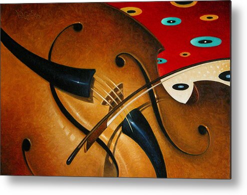 Violin Metal Print featuring the painting The Competition by T S Carson