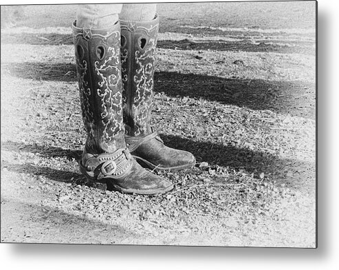 Boots Metal Print featuring the photograph The Cowgirl by Mary Lee Dereske