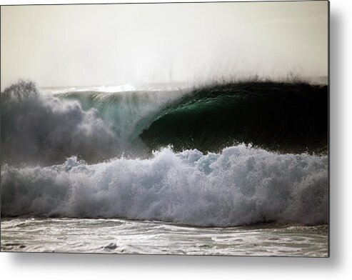 Waves Metal Print featuring the photograph The Crash by Edward Hawkins II