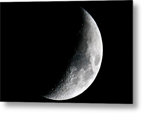 Moon Metal Print featuring the photograph The Crescent Moon by Marcelo Albuquerque