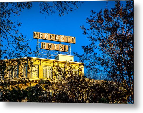 Alamo Metal Print featuring the photograph The Crockett Hotel by Melinda Ledsome