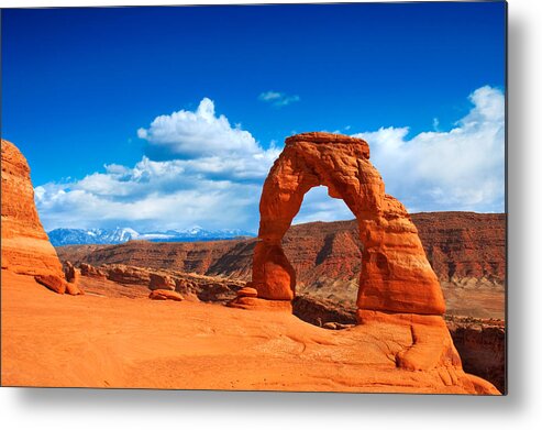 Rocks Metal Print featuring the photograph The Delicate Arch by Darren Bradley