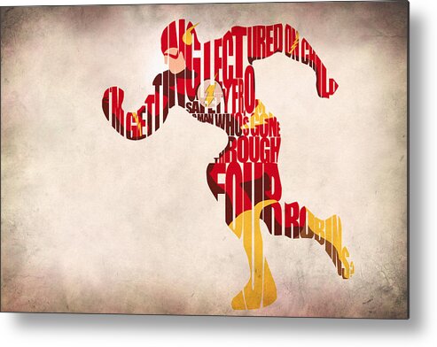 Flash Metal Print featuring the digital art The Flash by Inspirowl Design
