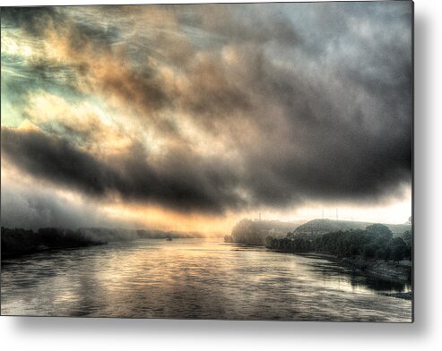 The Fog Whispered To The Dawn Metal Print featuring the photograph The Fog Whispered to the Dawn by William Fields