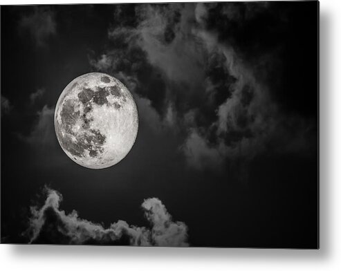 Astrology Metal Print featuring the photograph The Full Moon is Calling by Andres Leon