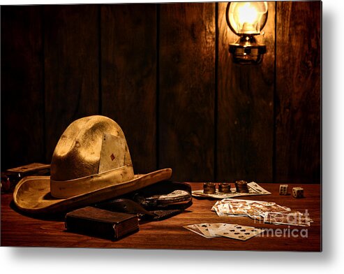 Cowboy Metal Print featuring the photograph The Gambler by Olivier Le Queinec