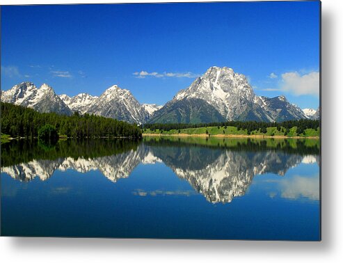 Western Landscape Metal Print featuring the photograph The Grand Tetons by Frank Houck
