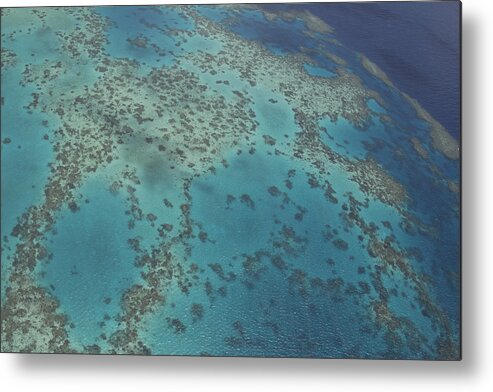 The World Is Round Metal Print featuring the photograph The Great Barrier Reef by Debbie Cundy