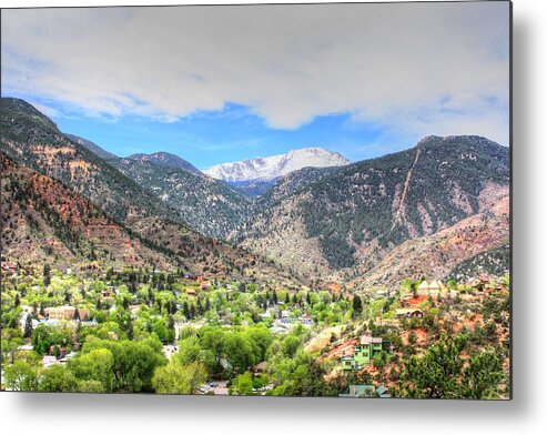 Pike's Peak Metal Print featuring the photograph The Great White Shining Mountain by Lanita Williams