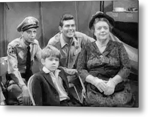 Andy Griffith Metal Print featuring the digital art The Griffith Household by Paulette B Wright